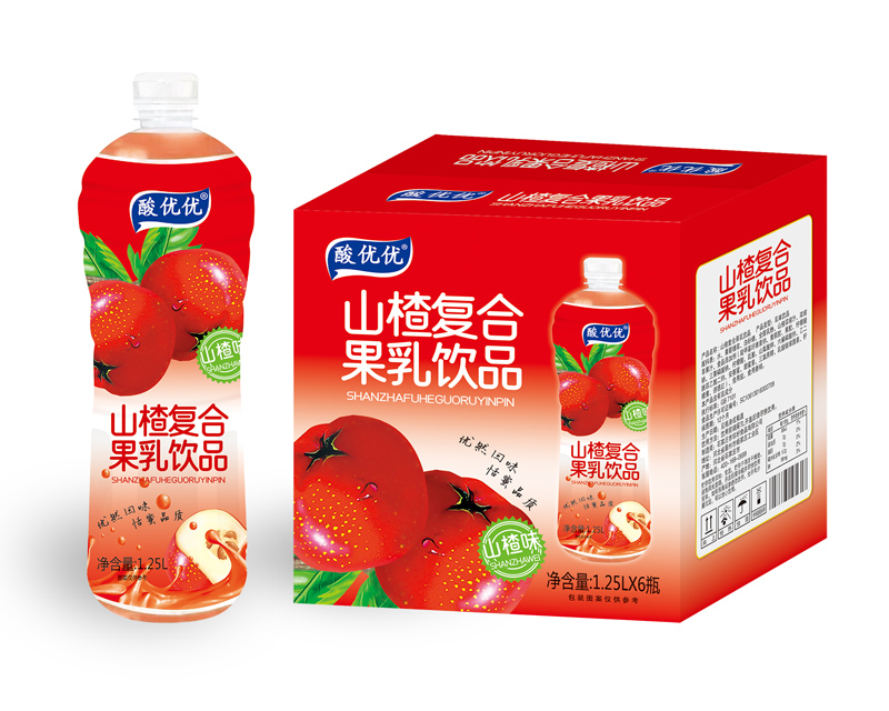 酸优优山楂复合果乳饮品